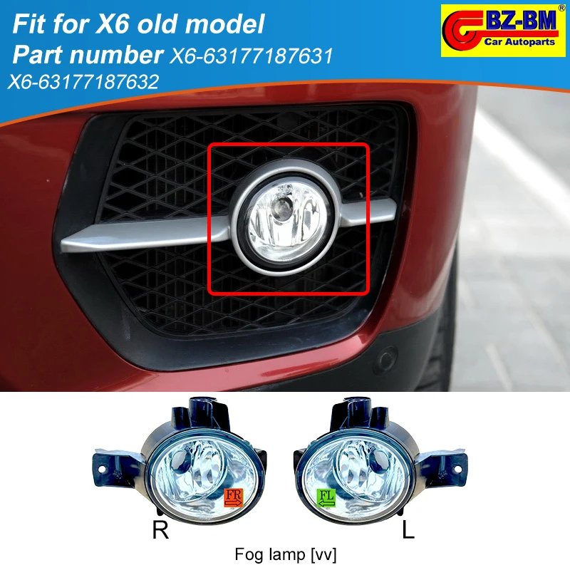 

Решетка переднего бампера автомобиля, левая и правая крышка противотуманной фары, подходит для Bmw X6 E71 OEM 63177187631 63177187632