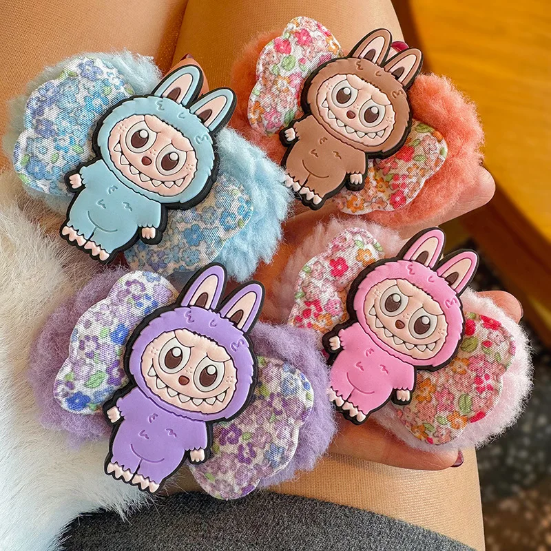 

Labubu Cute Sheep Hair Clips Women Hairgrips Autumn Winter Cartoon Hair Accessories