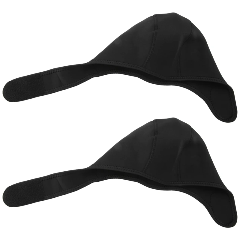 2 Pcs Neoprene Diving Hood Thermal Wetsuit Hood Cap Swim Caps With Chin Straps Snorkeling Surf Beanie 2.5 Mm Diving Cap