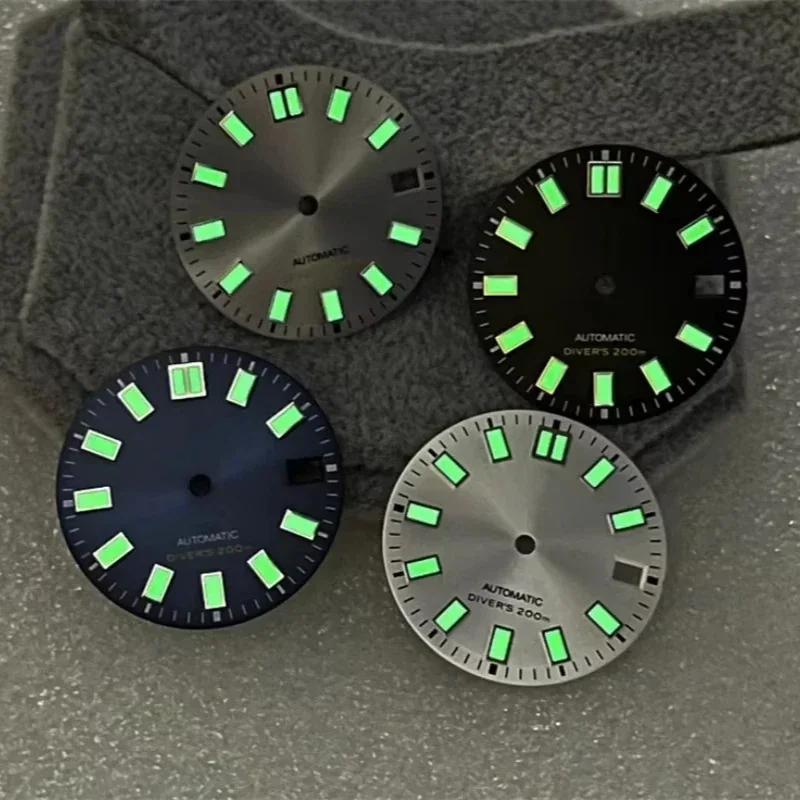 28.5mm Dial NH35 Green Luminou Matte Face Yuanzu Modification Refit Suitable for NH35 NH36 Movement Automatic Mechanical Watch