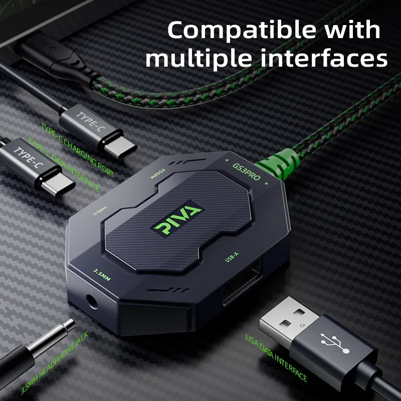منحني المكونات 4 في 1 PD 60 واط شحن سريع USB محول نوع-C إلى 3.5 مللي متر محور نوع C الكوع لعبة محول الكمبيوتر المحمول أقراص إمدادات الطاقة