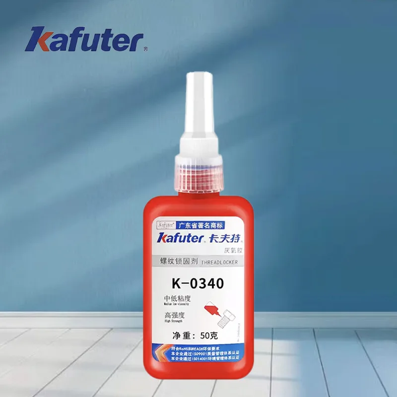 kafuter K-0340 Anaerobic Adhesive Light Yellow Universal Screw Locking Sealant High Strength Anti-Loosening Agent