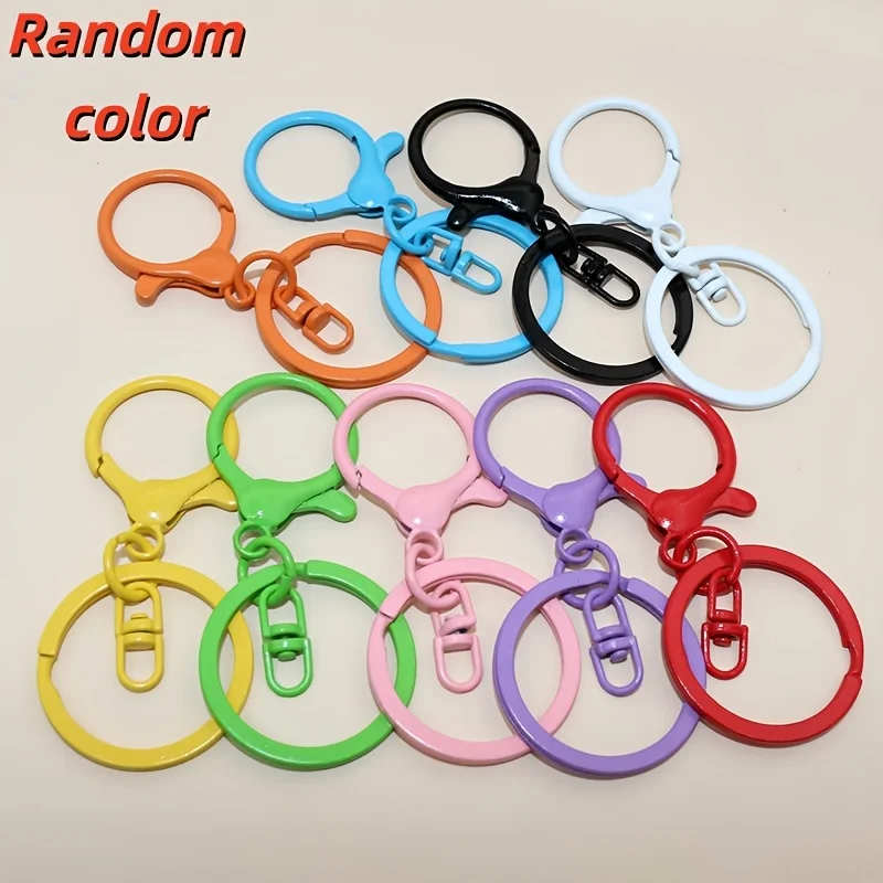 24Pcs Colorful Lobster Clasps Hook Accessories  Random Color DIY Jewelry Making Handbag Zipper Pulls Keychain Craft Supplies