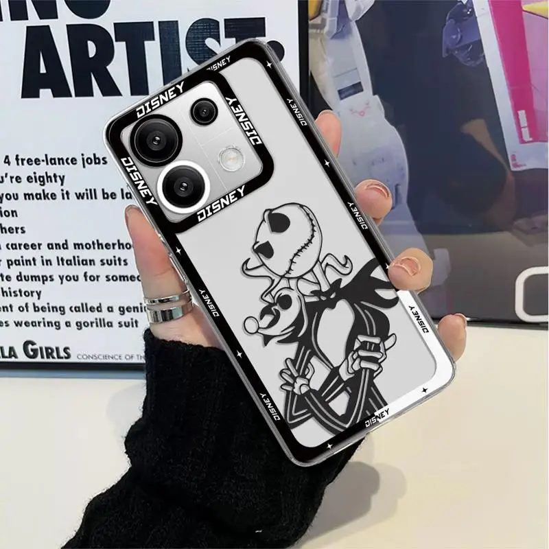 Case for Xiaomi Redmi 11 10 12 Pro Plus 13 9S 12S 10S 11S 11 Lite Poco X3 NFC 11T Clear Phone Cover Disney The Nightmare Jack