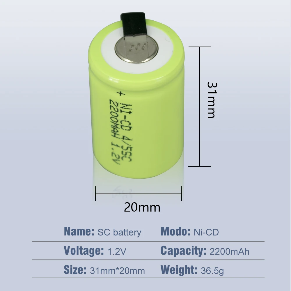 2-14 sztuk 4/5SC NI-CD bateria 1.2V 2200mah Sub C akumulator do DIY wkrętarko-wiertarka elektryczna latarka SUBC baterie