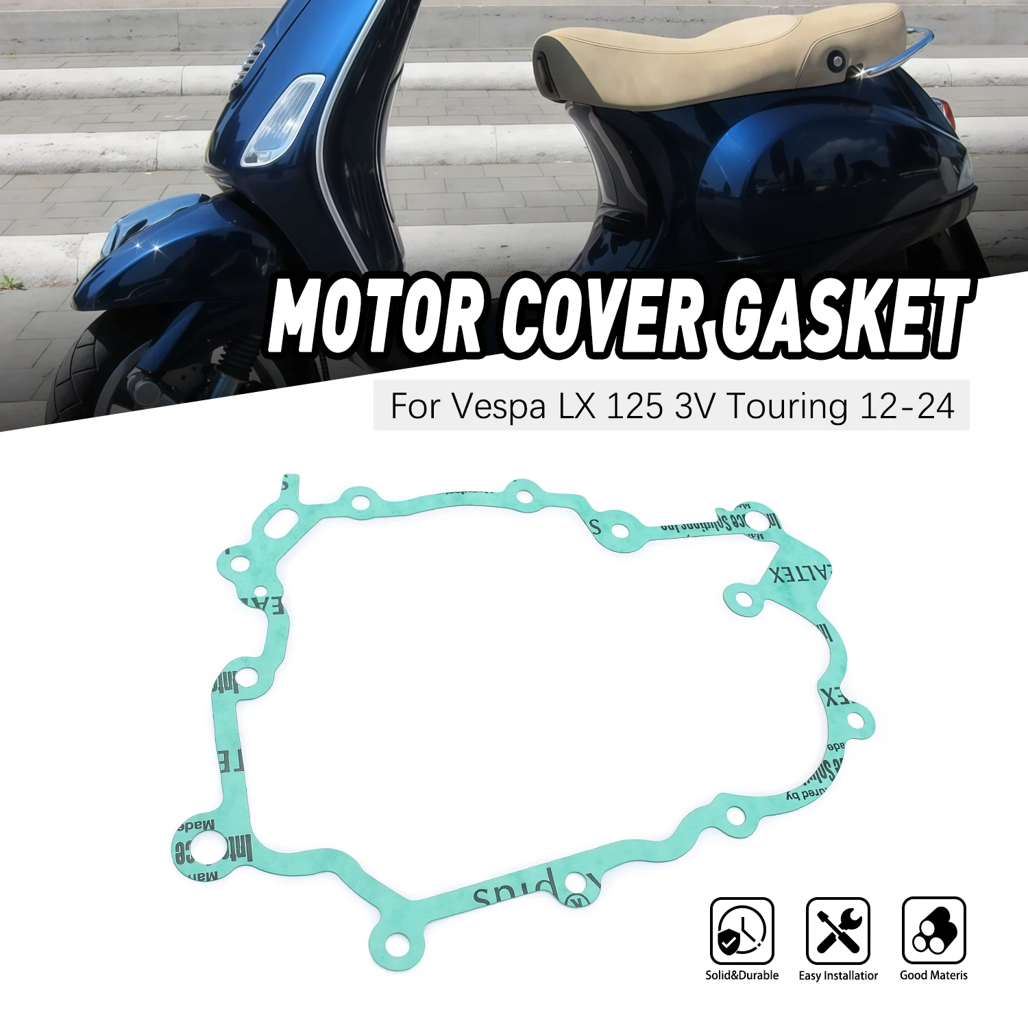

Motorcyle Accessories Crankcase Clutch Cover Cylinder Gasket Kits For Vespa LX 125 ie 3V Touring 2012-2016 2017 2018 2019-2024