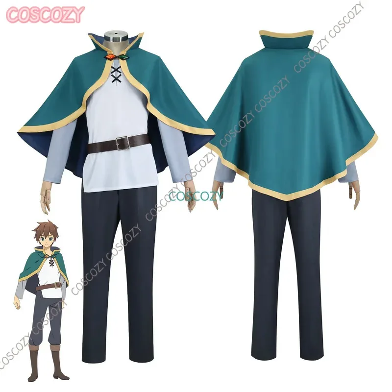 Satou Kazuma Cosplay Costume Anime Kono Subarashi Sekai Ni Shukufuku Wo Costume Wig Men Halloween Party Convention Outfit