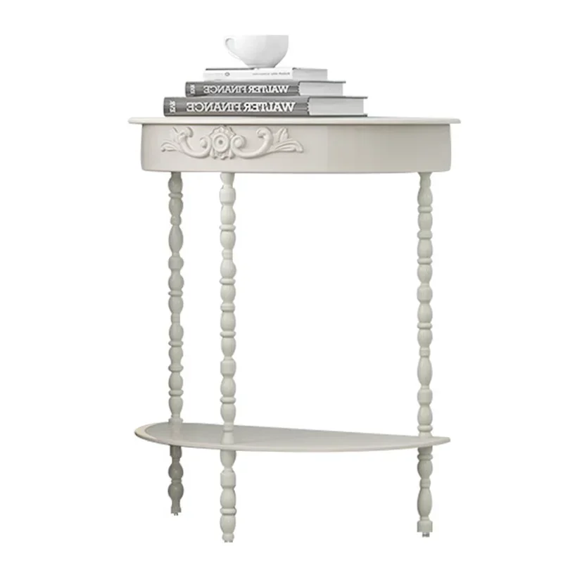 Entrance table, strip case, entrance table, table against the wall, facing the door, strip table, wrought iron semicircular entr
