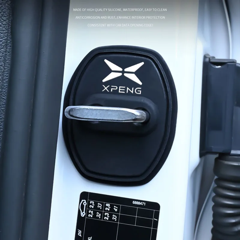 Image of Für Xpeng X9 P7 G6 G9 2024 2025 Tür Stumm Dämpfung Kissen Silikon Türschloss Schnalle Auto Tür Anti-kollision Schutzhülle