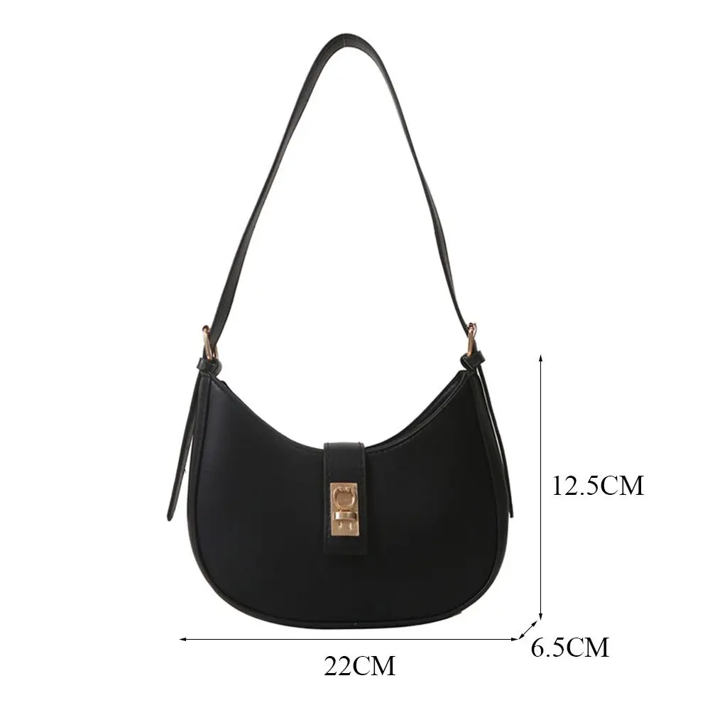 Large Capacity Shoulder Bag Portable PU Leather Underarm Bags Handbags Women Female