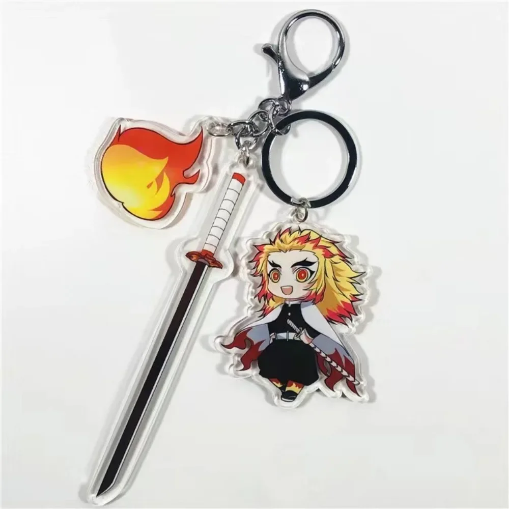 Anime Peripheral Demon Slayer Kamado Nezuko Cartoon Character Acrylic Keychain Pendant Backpack Decoration Accessory Gift