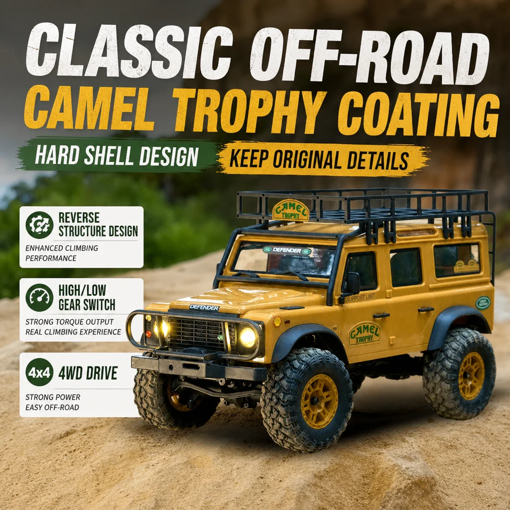 Fcx10 1/10 Scale Camel Trophy Edition Off‑Road Rc Rock Crawler 4wd Remote Control Hobby Model Realistic Surprise Gift Toy
