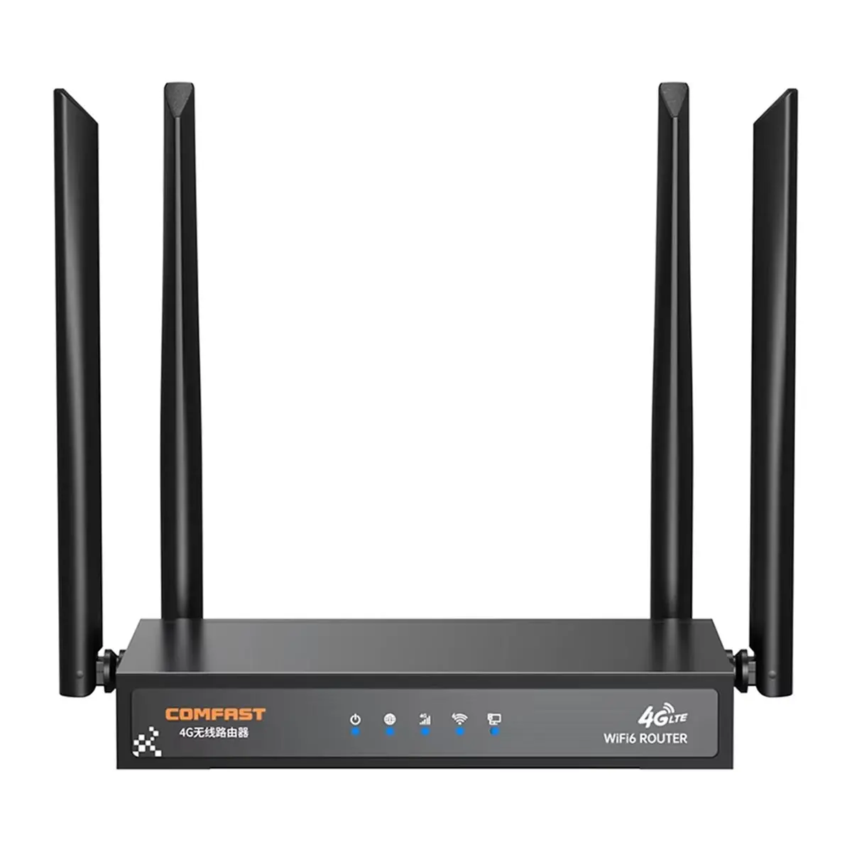 【▶♦△POPULAR PICK】 Industrial 4G LTE Router WiFi6 286Mbps Wireless Router 4 Antennas for Home/Outdoor/RV Use US Plug