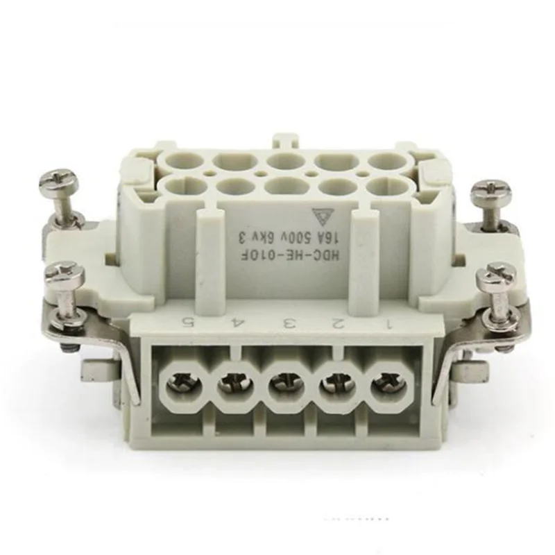 

SEWS-3X Rectangular Heavy Duty Connectors HDC HE 10 Core Pin 16A 500V Waterproof Aviation Plug Side Line Connector,HDC-HE-010