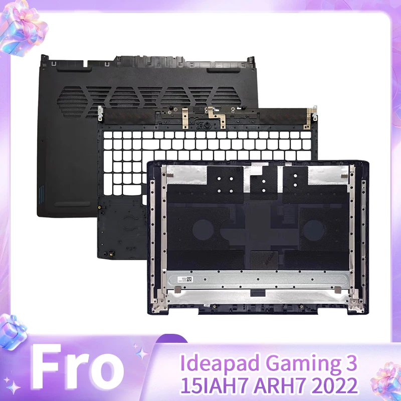 

New Laptop Replace Cover For Ideapad Gaming 3 15IAH7 ARH7 2022 LCD Rear Cover Palm Pad Bottom Cover Black