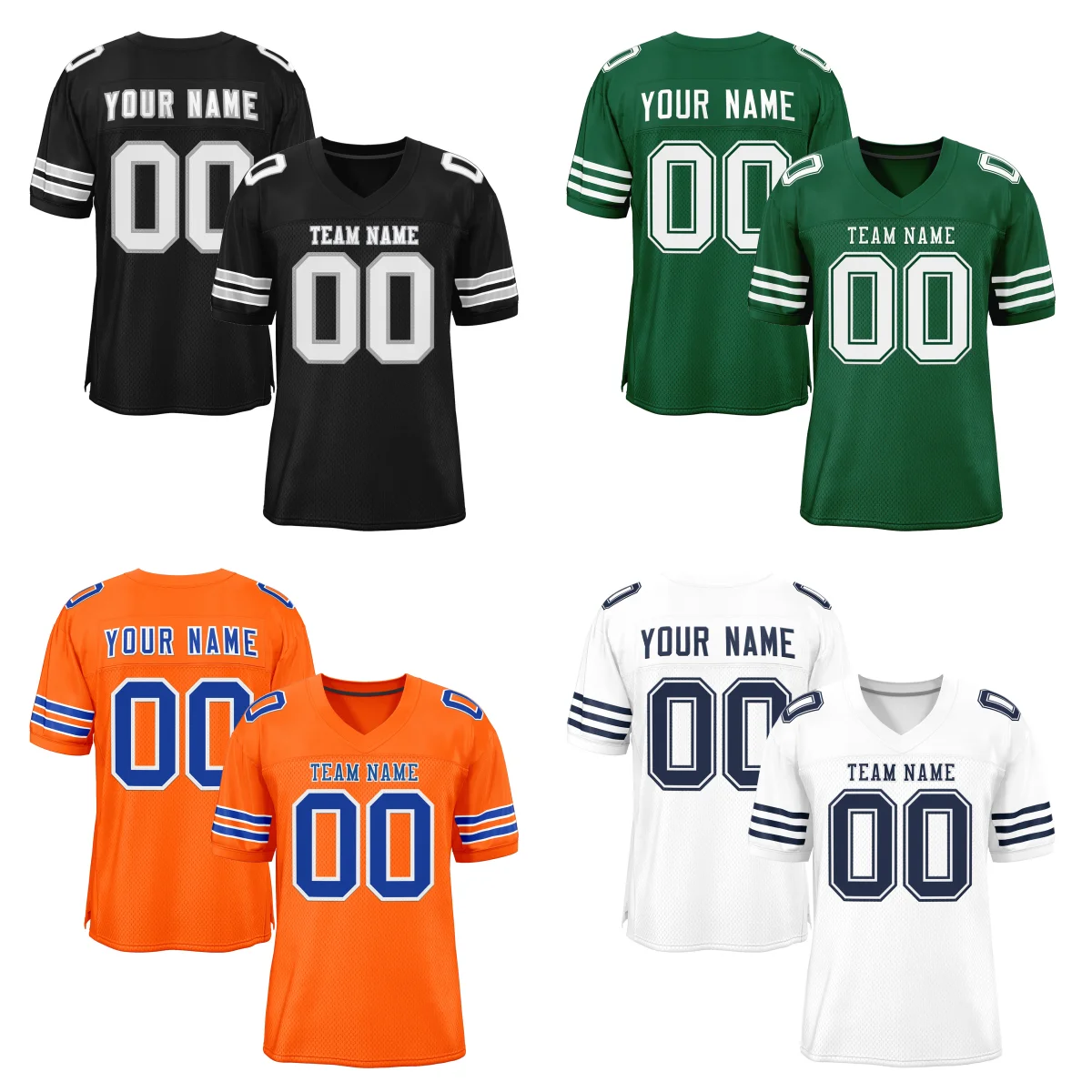 Personalized Football Jersey for Men Football Short Sleeves Athletic Printed Name Number Practice Football Uniform