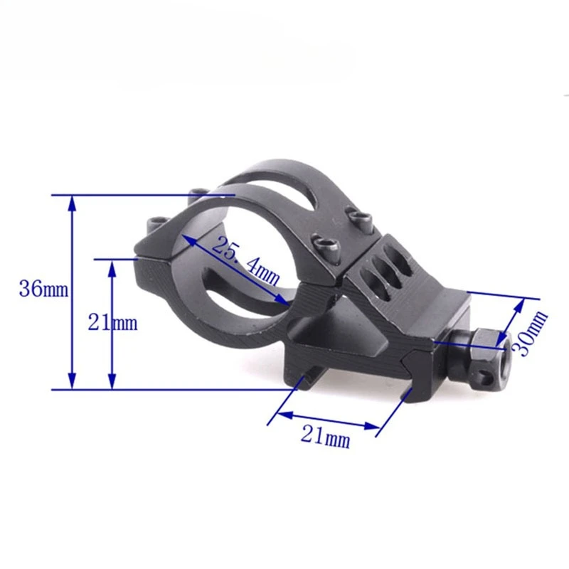 New Tactical Quick Release 25.4mm Offset Flashlight Mount Holder Picatinny Rail Flashlight rail mount 45 Degree Sight 20mm Mount