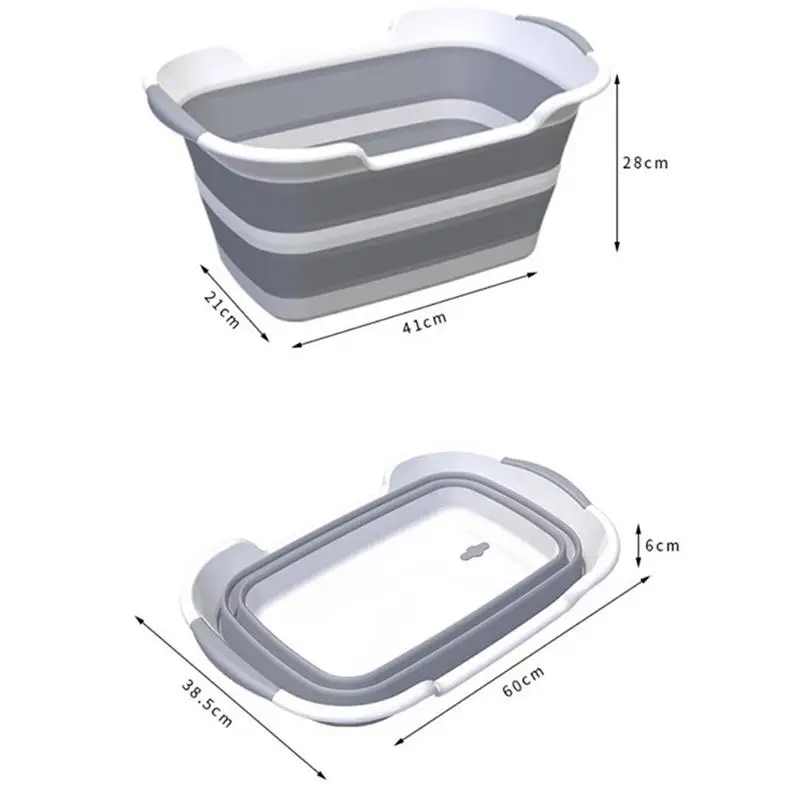 Foldable Bathtub With Drainage Hole For Dogs Cats Washing Tub Safety Non-Slip Easy To Storage Multifunction Household Cleaning