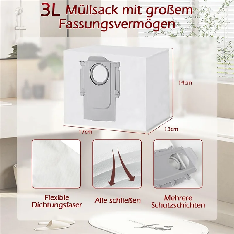 YCOC-Per Roborock S8 Pro Ultra/S8 +/S8/G20 Spazzola laterale principale Filtro Hepa Mop Sacchetti per la polvere in tessuto Pezzi di ricambio