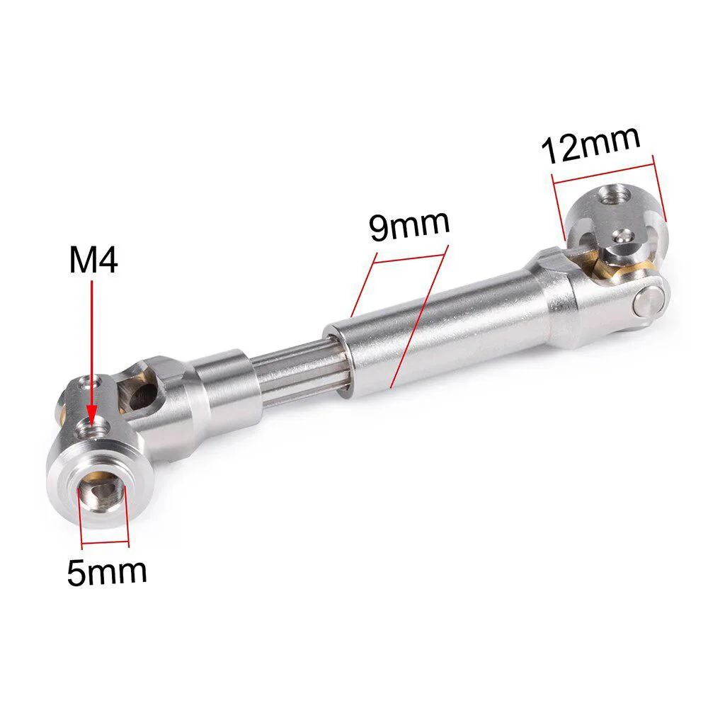 1pcs60-175mminternal Spline Metal Drive Shaft Universal Joint Driveshaft For 1/10 Rc Crawler Trx4 Scx10 Gladiator Tf2 D90 Yk4082