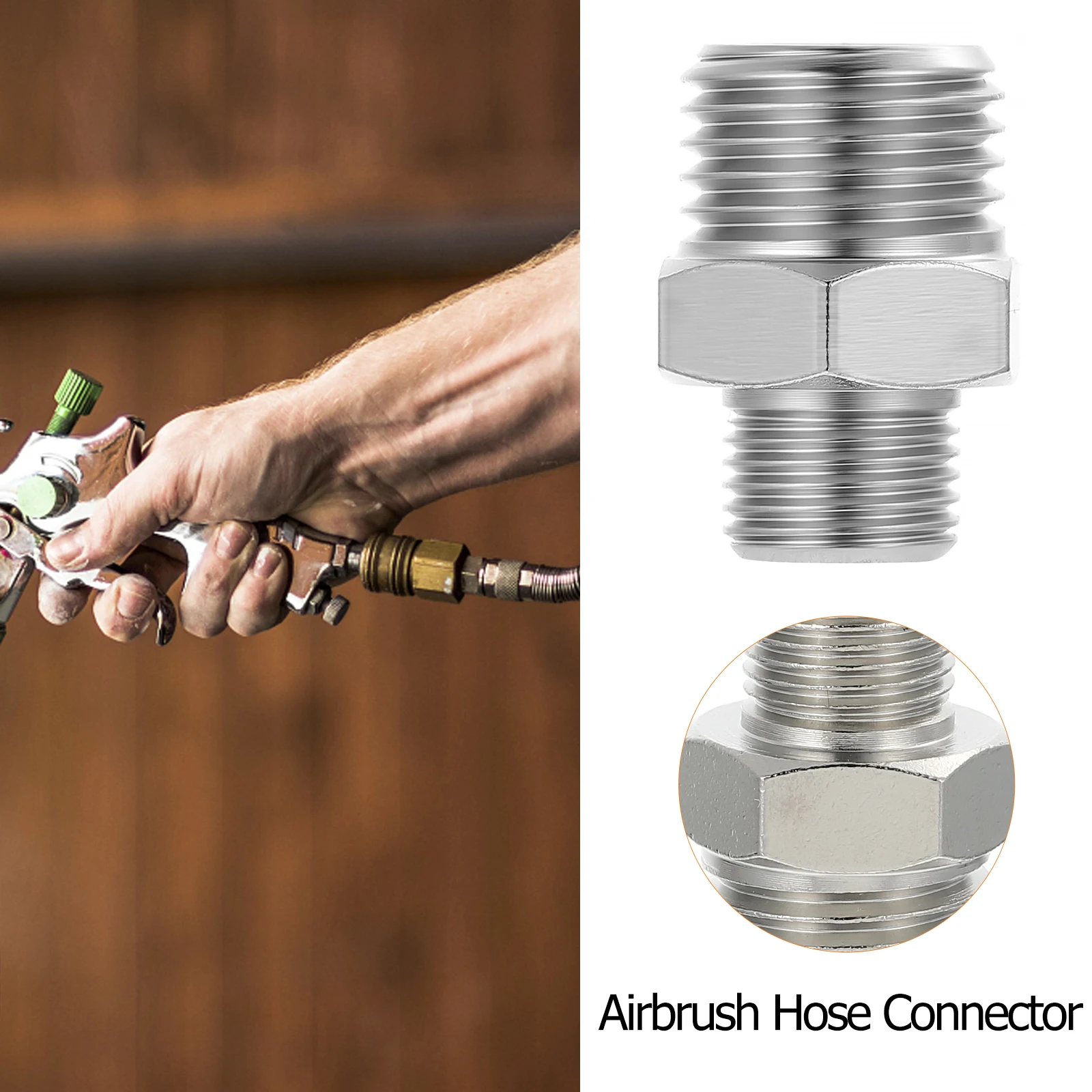 

Tracheal Adapter for Airbrush Hose Connector Pipe Connectors Connecting Accessories