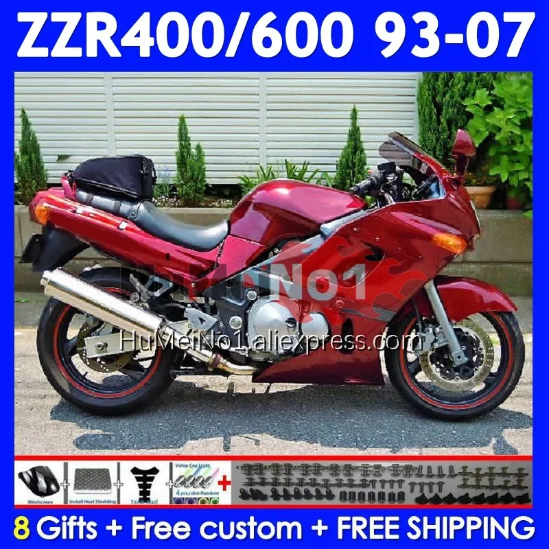 ZZR-400 For KAWASAKI NINJA ZZR 400 1993 1994 Stock red 1995 1996 1997 1998 238No.51 ZZR400 99 00 01 02 03 04 05 06 07 Fairing