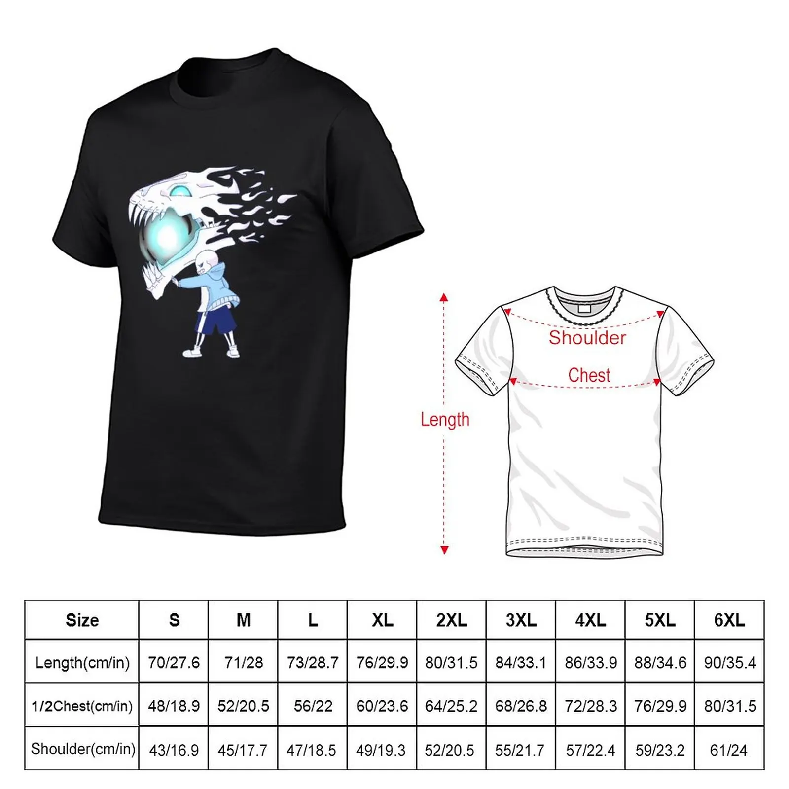 New Undertale - Sans and Gasterblaster T-Shirt quick drying t-shirt hippie clothes Men's t shirts