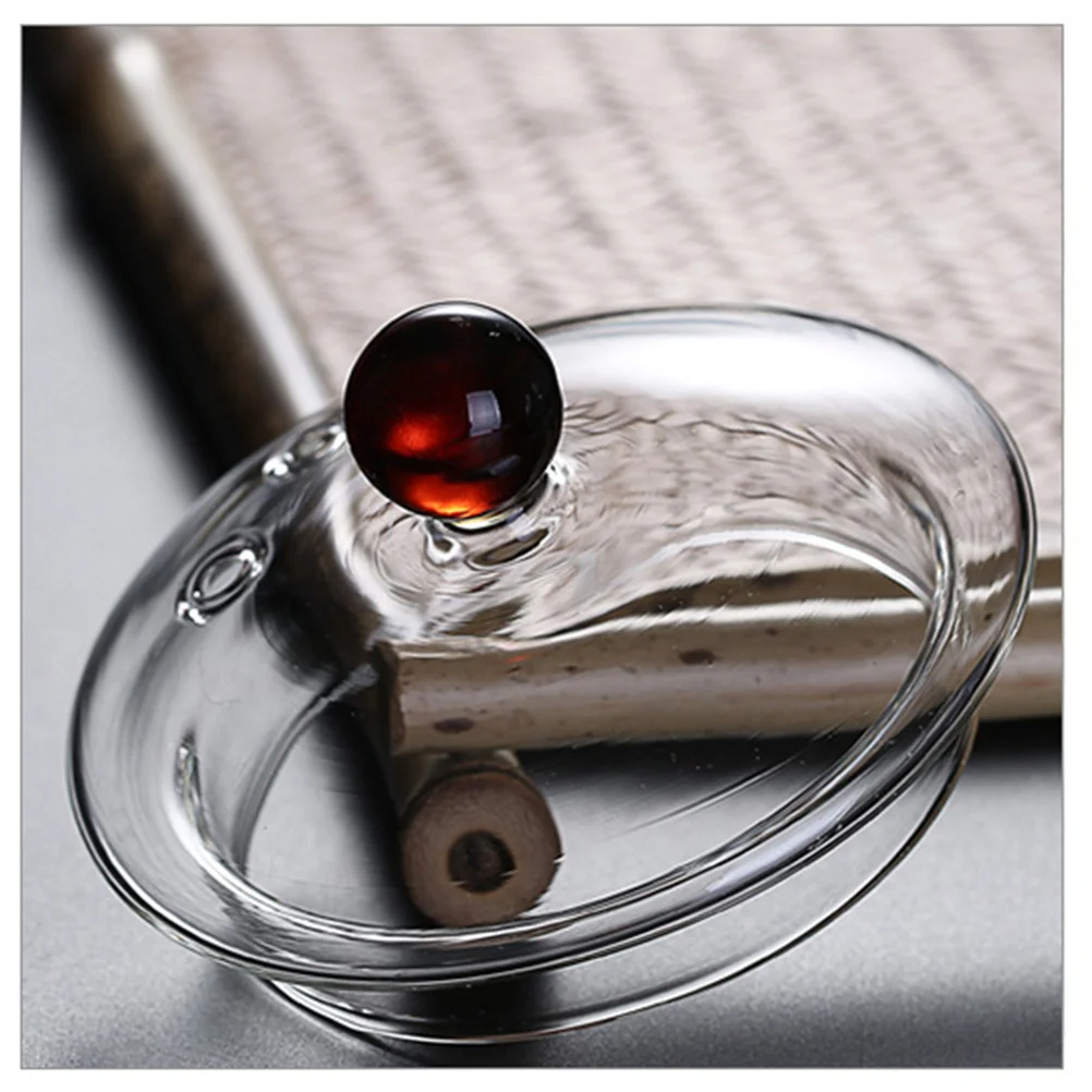 

Чайник на пару, 1200 мл, чайник из боросиликатного стекла, красная крышка с бусинами, ручная работа, легко чистится, подарок для офиса, дома и путешествий