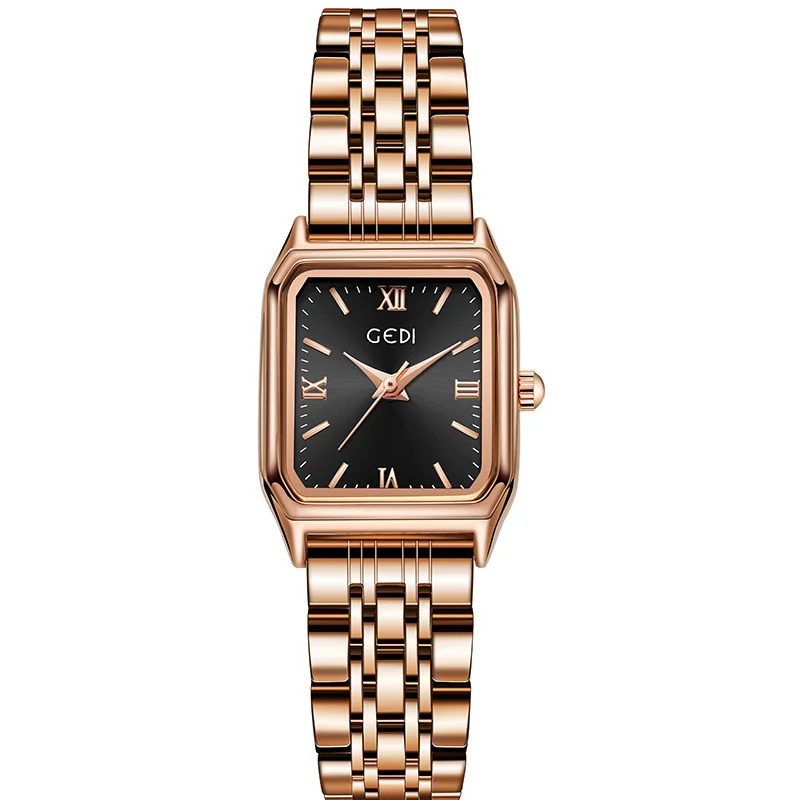 

Простые студенческие часы из нержавеющей стали, нишевые водонепроницаемые женские кварцевые часы премиум-класса