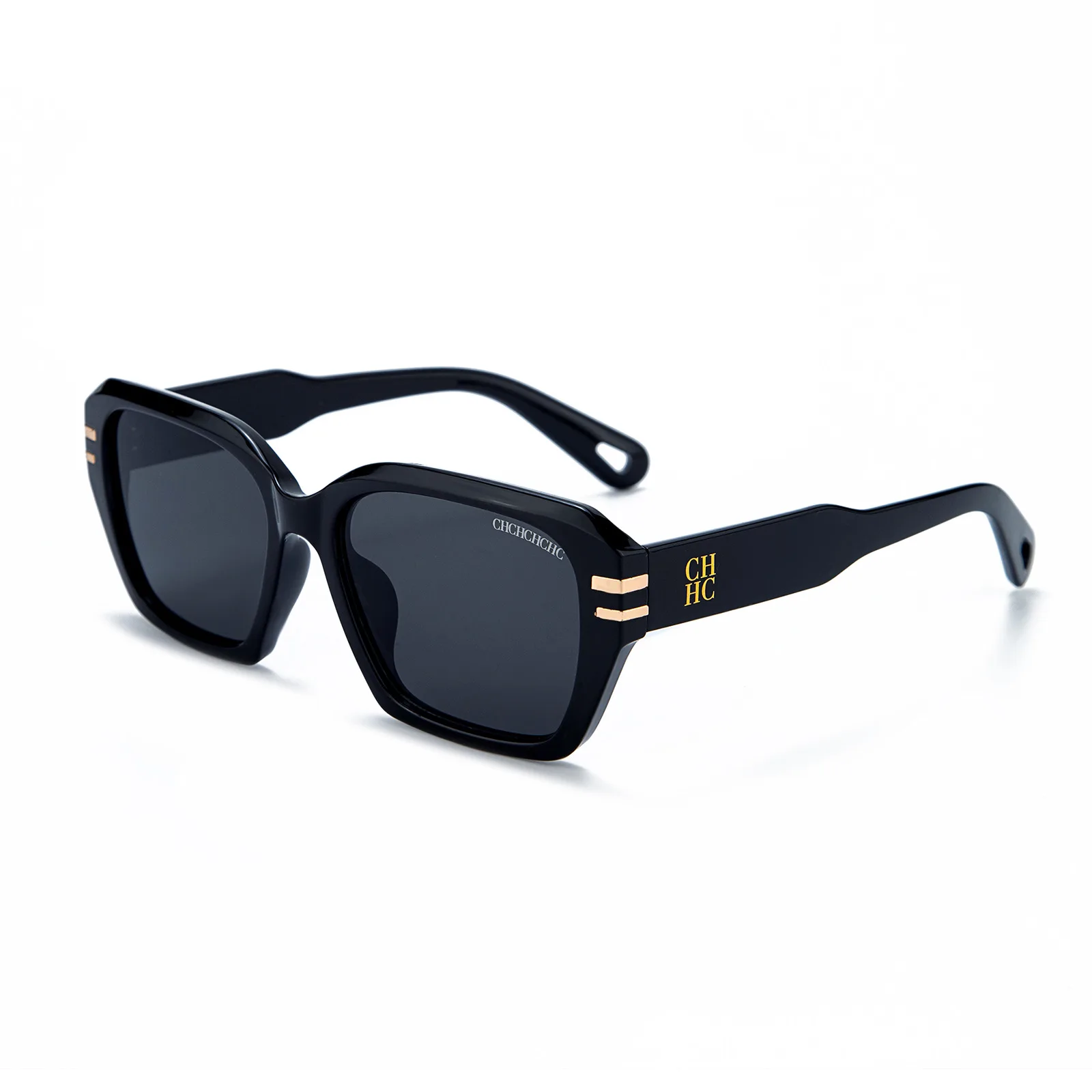 نظارات شمسية CHHC عين القطة للنساء 2026 Y2K معبد معدني أنيق، نظارات شمسية مستقطبة كلاسيكية، حماية من الأشعة فوق البنفسجية 400 ظلال أنيقة كبيرة الحجم