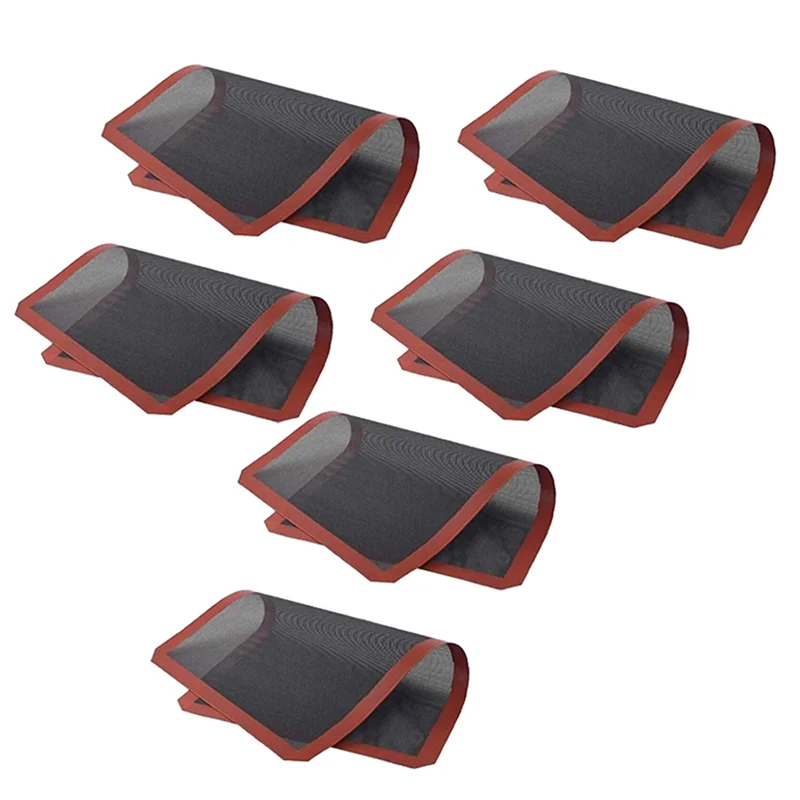 

AA76-6 Pcs Silicone Baking Mat Sheet,Non-Stick Oven Liner Perforated Mesh Pad,Baked Bread Biscuits Mat,Double-Sided Available