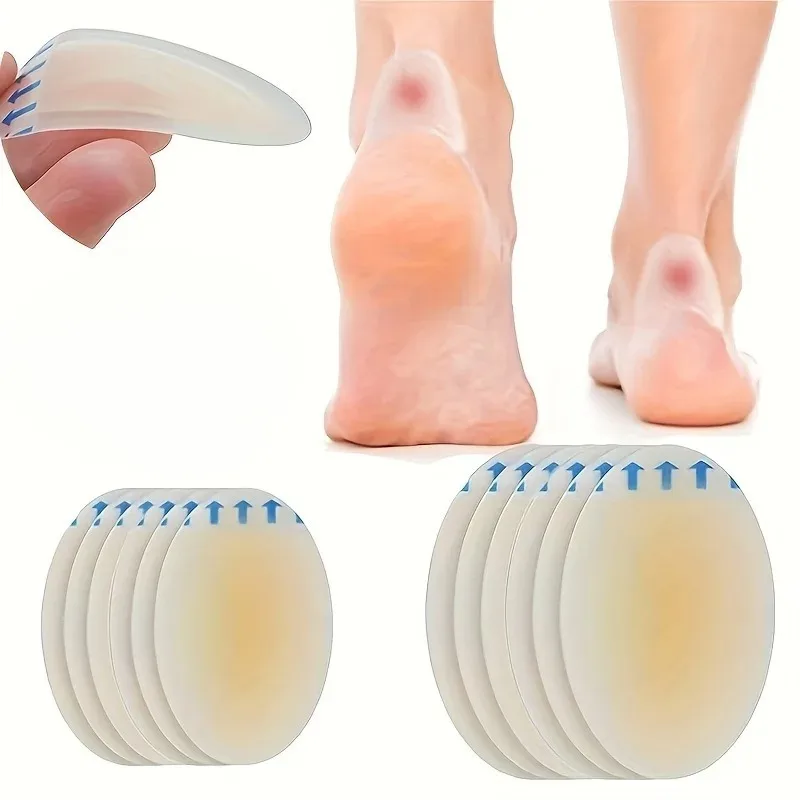 Oval Shaped Waterproof Invisible Gel Foot Pads, Anti-Chafing Heel Forefoot Cushions To Prevent Blister Crack Skin