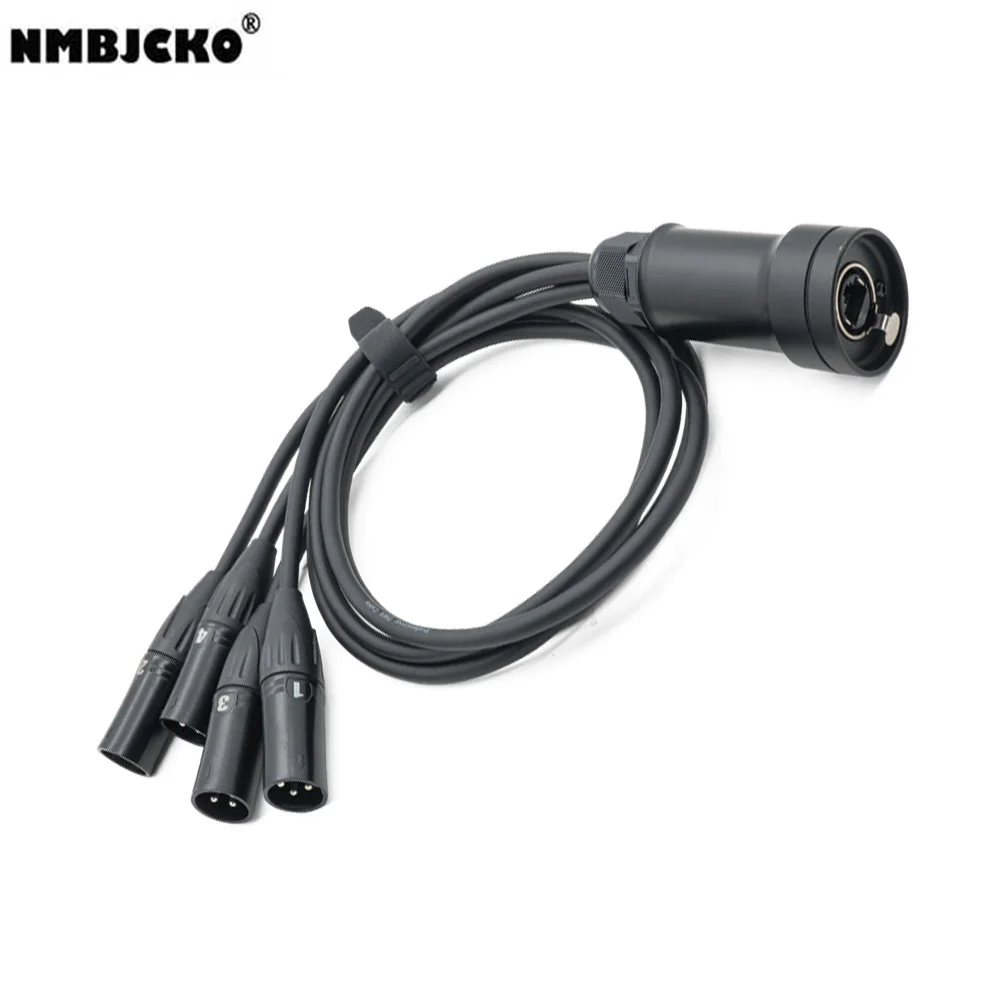 

NMBJCKO 2pcs/lot XLR Audio Snake 4 Channel 3 Pin Multi Network Breakout for Stage and Recording Studio