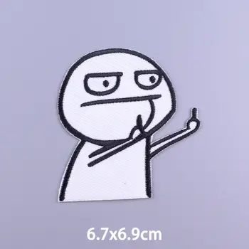 פאנק מצחיק תיקון ברזל על טלאים לבגדים טלאים תרמו-דבקיים על בגדי היפי רוק אופנוען רקמת תיקון תפירת תיקון 10 best sales לתפור על טלאי - №1