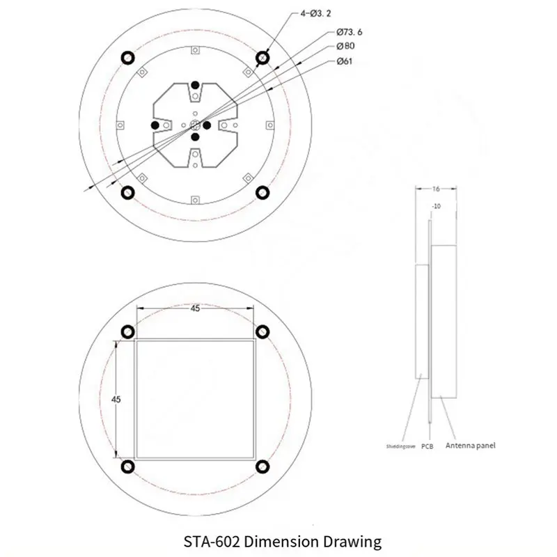 FULL-STA-602N Built-In E5b Small Full Frequency GNSS PPP-RTK Antenna Intelligent Driving System L1 L2 L5 Antenna