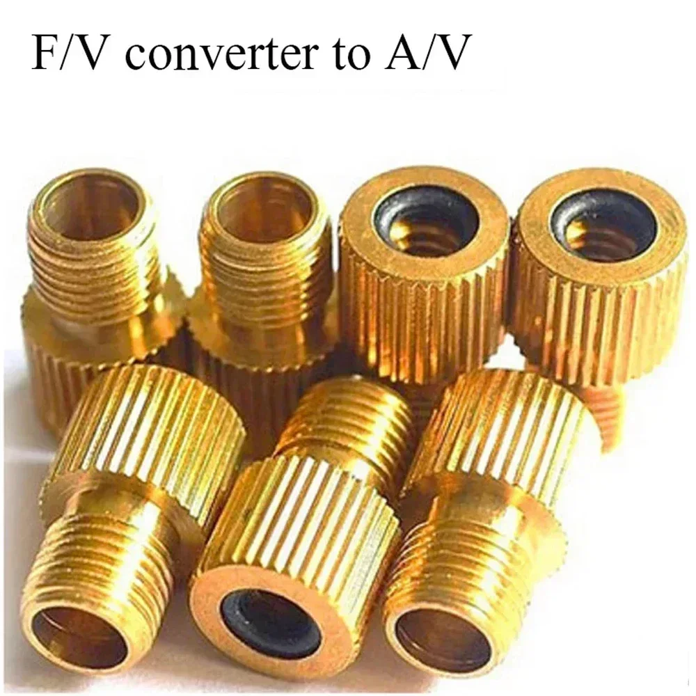 5/10 Pcs Bike Valve Adapter Presta To Schrader Tire Tube Transfer Valve Converter French Valve Adapter MTB Bicycle Accessories