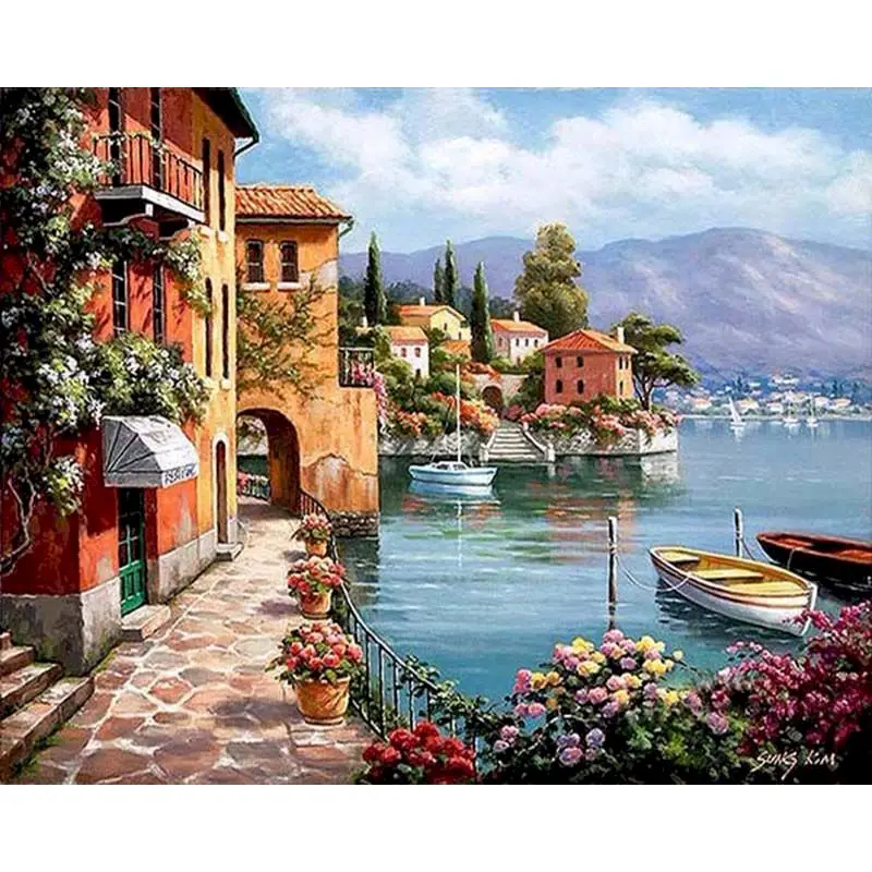 

500/1000pcs Paper Puzzle Urban Oil Painting Jigsaw Puzzle Creative Gift for Adults Perfect for Family Game Party Home Decor