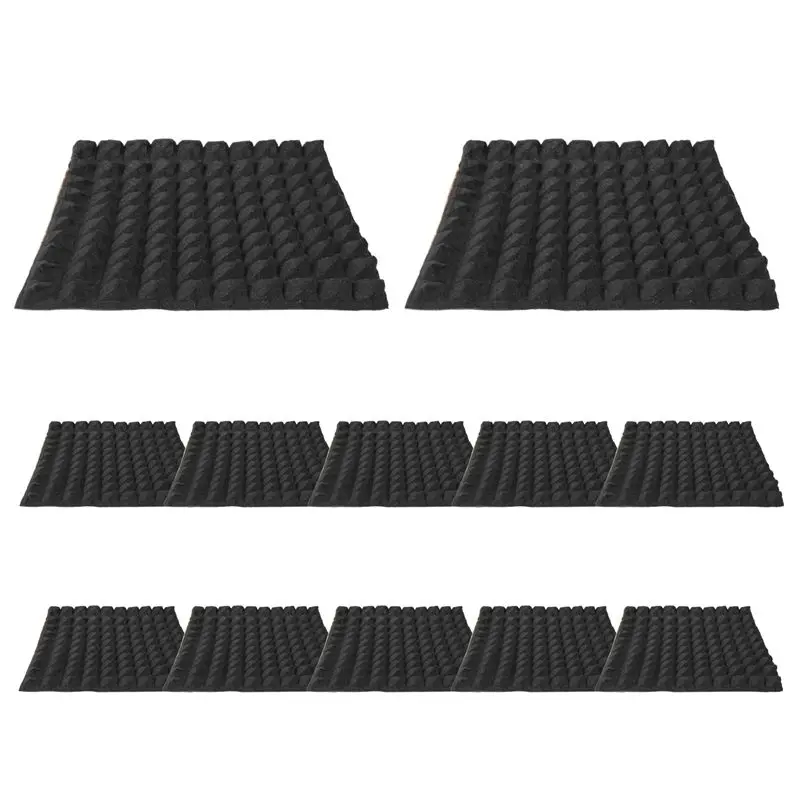 

Акустические панели ABVH-12, самоклеящиеся звукоизоляционные панели из пеноматериала, 2x12x12 дюймов, высокой плотности, с пирамидальным дизайном