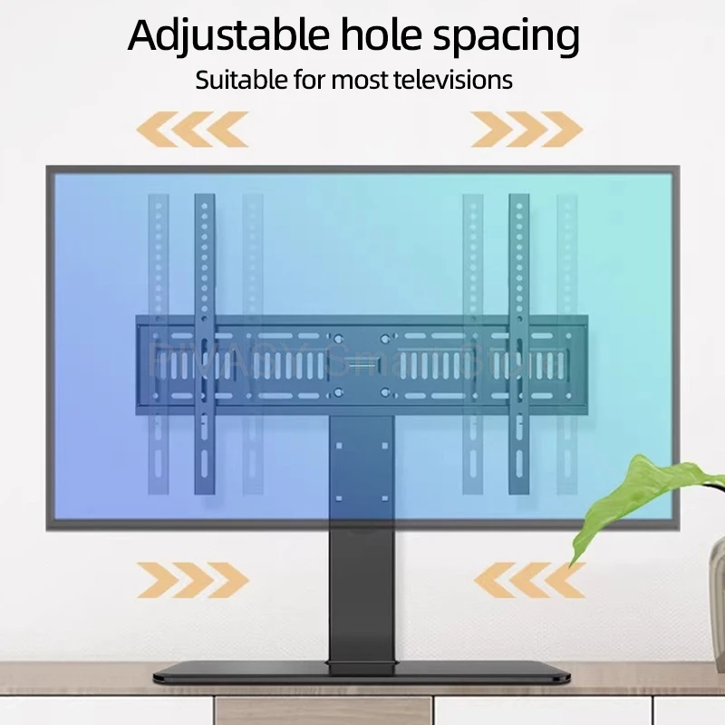 32-65 인치 데스크탑 마운트 용 범용 LCD TV 베이스 스탠드 조정 가능한 높이 3 기어 센터 거리 지원 45/55/70KG 부하