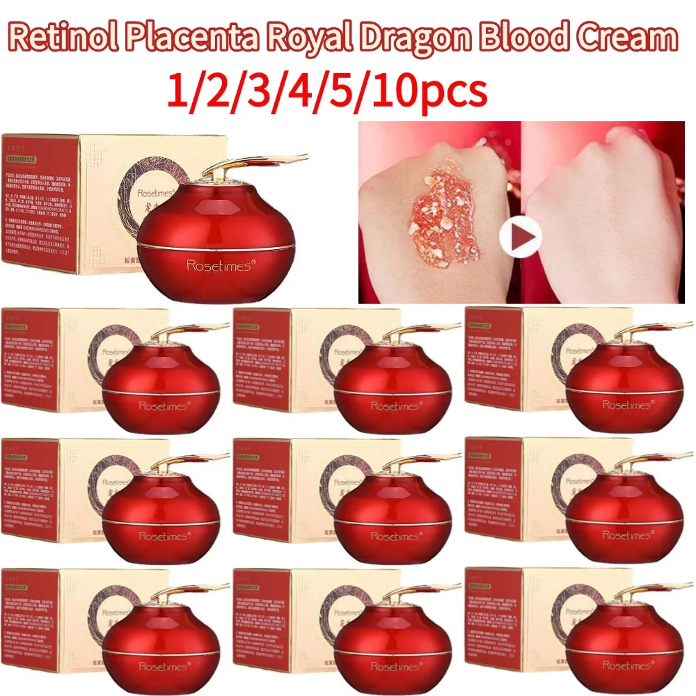 Retinol Placenta Royal Dragon Blood Cream Moisturize Repair Whiten Concealer Fine Lines Brighten Skin Tone Korean Cosmetics 50g