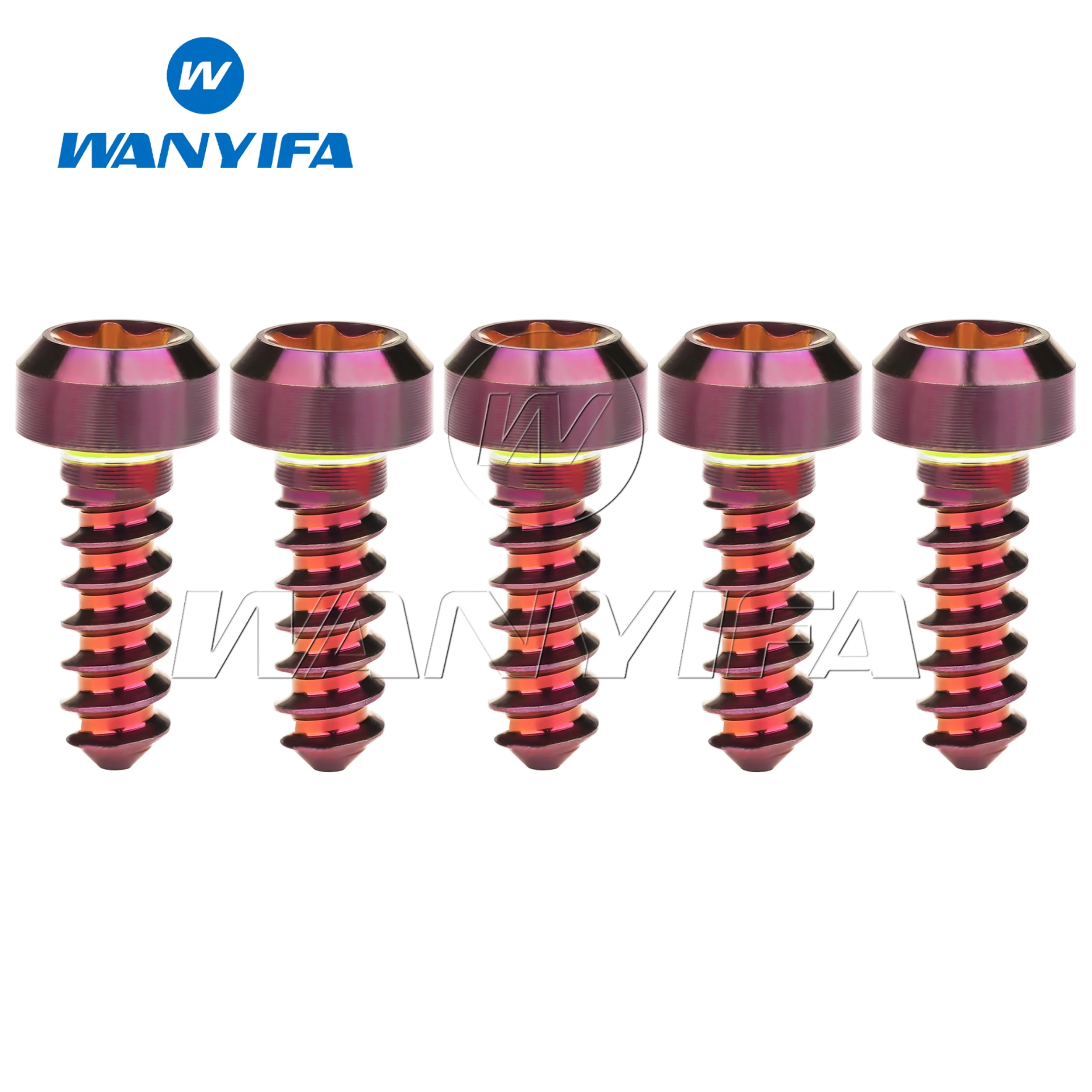 Wanyifa TC4/Gr5 M3 self-tapping Titanium Bolts T15 Torx Wrench Length 9mm Screws 5/12pcs