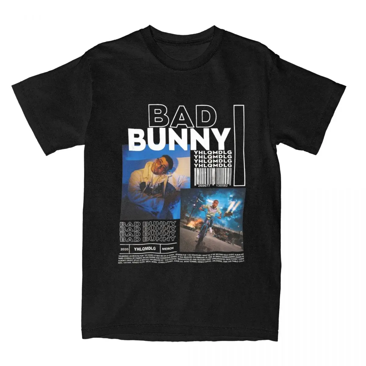 Men Women Bad Bunny Trap Music Singer T Shirt Merch Novelty Cotton T Shirt Tee Clothing Printed