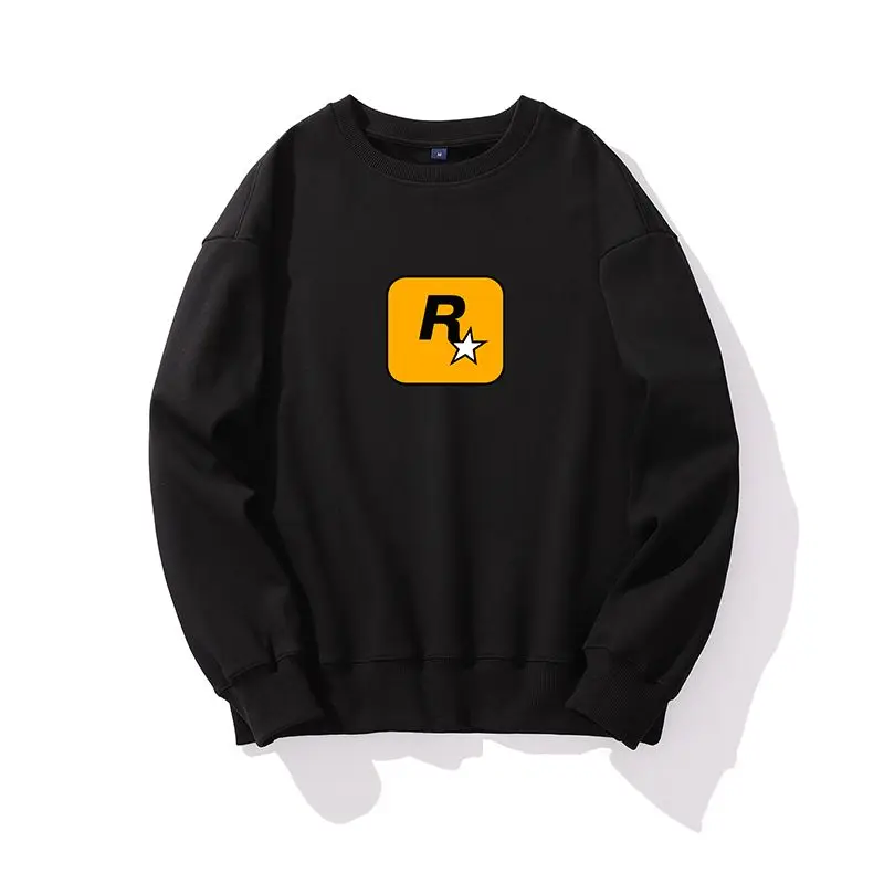 GTA5 Gaming Company R-Star Round Neck Sweatshirt Rockstar Games Video Game Long Sleeve Unisex Sports Shirt