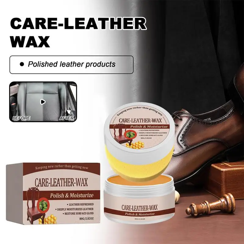 Leather Salve Natural Leather Conditioner Balm and Cleaner Beeswax Furniture Salve Boot Wax for maintenance and renovation care