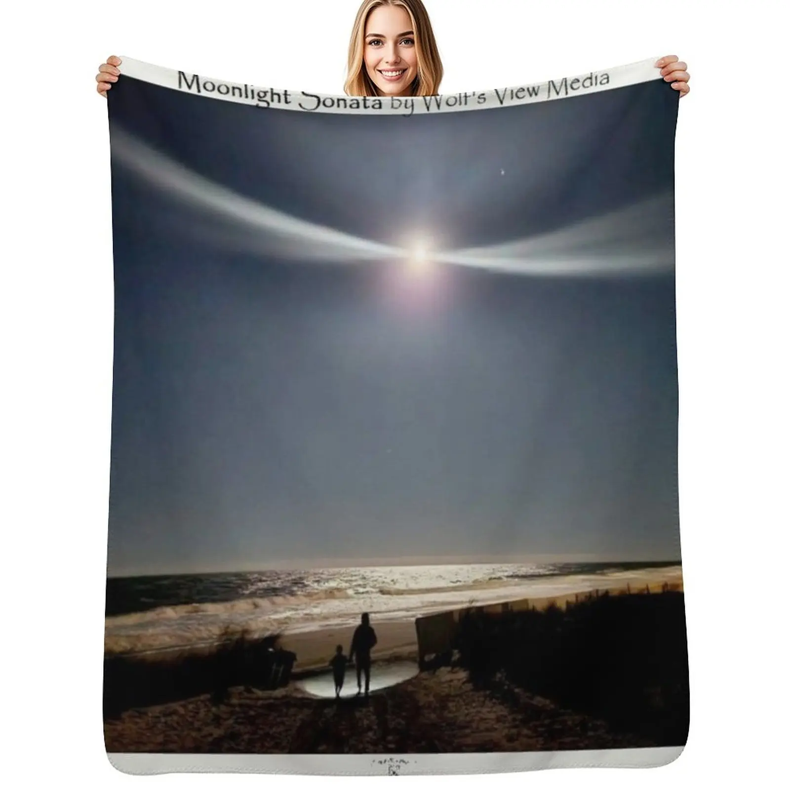 Moonlight Sonata Throw Blanket Color Fast Cozy Throw Blanket
