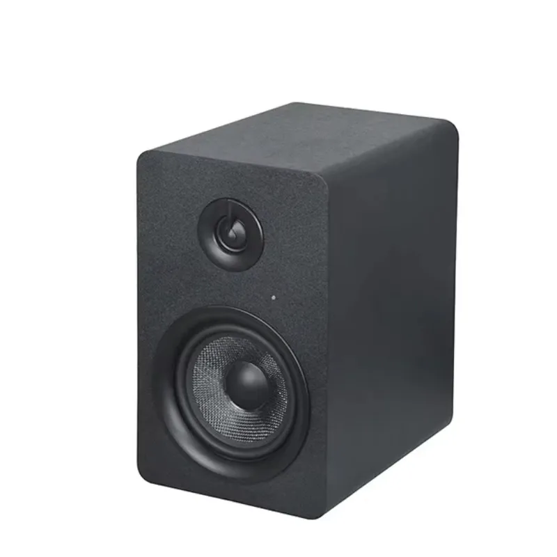 

2024 Wooden 100W 5 Inch Woofer Bass XLR TRS Home Lab DJ Professional Powered Active Studio Speaker