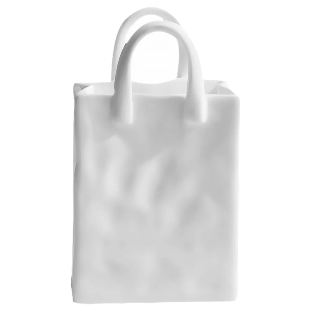 السيراميك محفظة شكل زهرية حقيبة يد تصميم حامل القلم الزخرفية فرشاة الحاويات فريدة من نوعها زهرة زهرية طاولة صغيرة الديكور مكتب