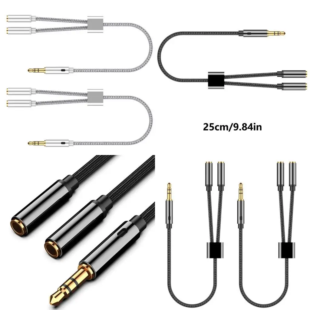 

Y1UB Premium 3.5mm Audios Y Splitter Cable with Gold Plate Plugs for Superior Sound Quality Wide Compatibility Audios Adapter