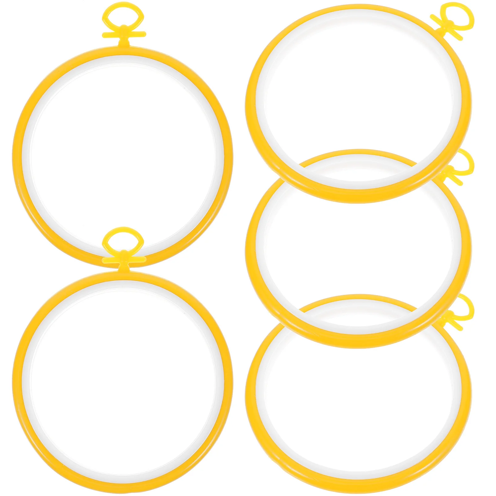 5 قطعة من أطواق التطريز القوية عبر الغرز ملحقات دائرة الخياطة البلاستيكية المتينة لتزيين اللحف #5