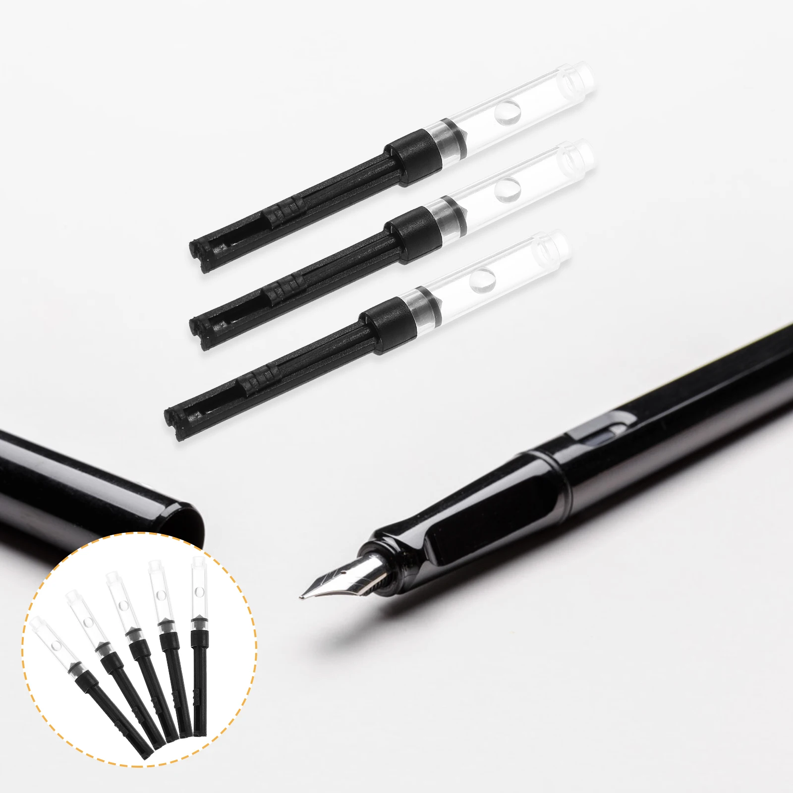 10Pcs Fountain Pen Ink Absorber Plastic Ink Spring Converter Tool for Fountain Pen Accessories Korean School Supplies